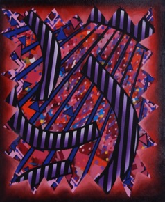 Striped purple
 curves
Oil 55 x 45